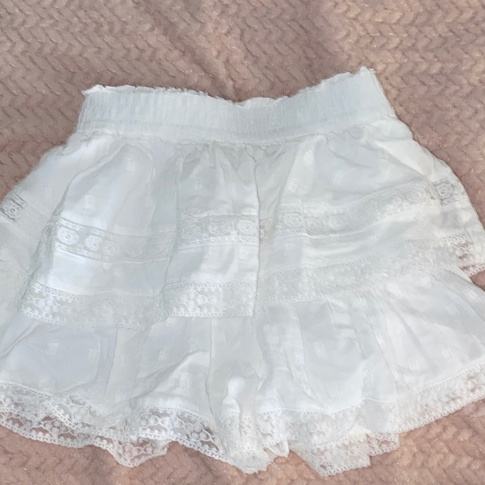 altered state white ruffle skirt